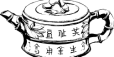 竹子型宜兴茶壶图片
