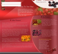 酒红色网站模板图片