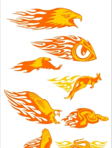 火焰百兽图-飞禽图片