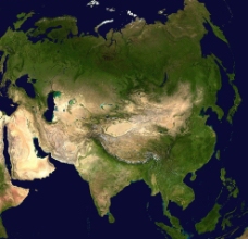 亚洲地形图图片