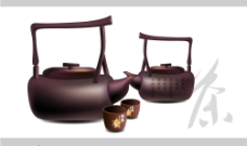 矢量图库紫砂茶壶图片