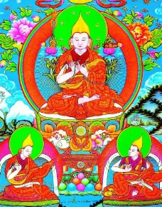 宗教藏传佛教唐卡宗可巴图片