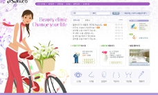 韩国女性购物网站模版图片